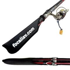 Foçalı Neopren Ayarlanabilir Lastikli Kamış Koruma Kılıfı - Surf ve Shore Jigging