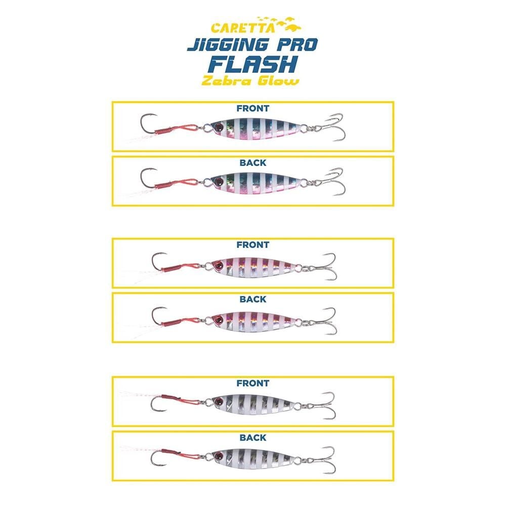 Caretta Jigging Pro Flash Zebra Glow Jig Yem