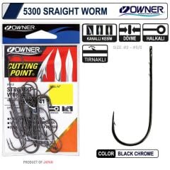 Owner 5300 Straight Shank Black Chrome İğne