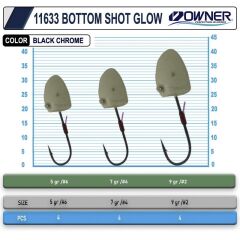 Owner Cultiva 11633 Bottom Shot Glow Lrf Jighead