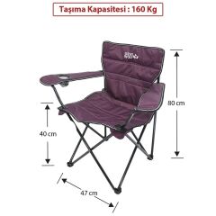 Gray Wolf Bardaklı Kamp Sandalyesi - Mor BP200