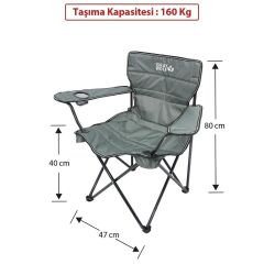 Gray Wolf Bardaklı Kamp Sandalyesi - Haki BP200