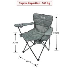 Gray Wolf Bardaklı Kamp Sandalyesi - Haki BP200