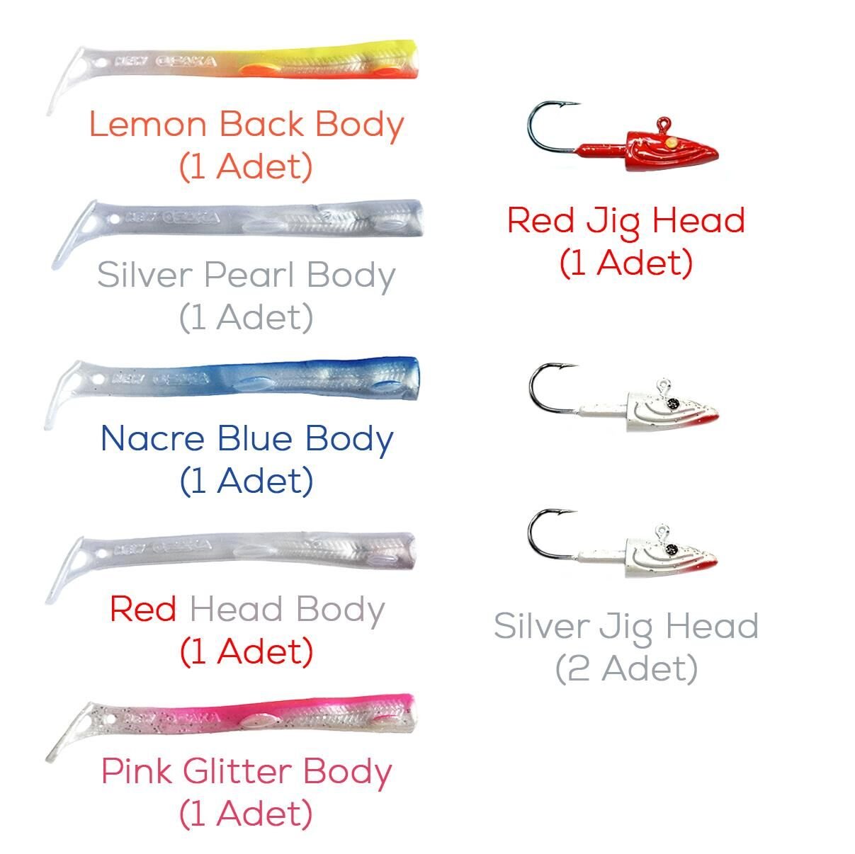 Naniwa Osaka Shi Osaka V8 100mm 10gr Silikon Yem - Tüm Renkler 8 Parça