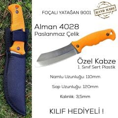 Foçalı 9001 Yatağan El Yapımı 23cm Av Kamp Bıçağı - Sarı