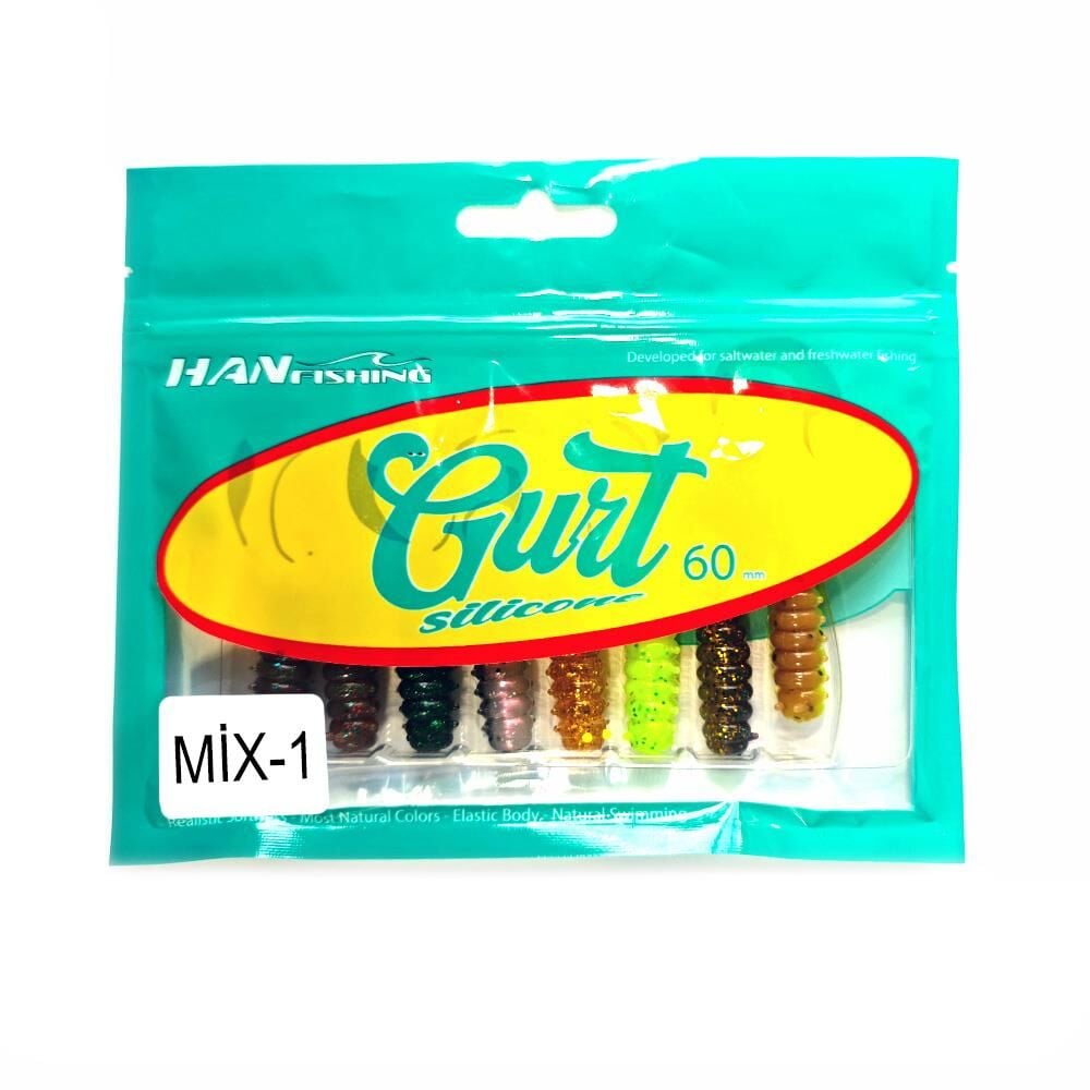 Hanfish Gurt 6cm Silikon Yem - MİX 1 (7 Renk)