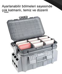 Shufa Çift Katlı Ekstra Dayanıklı Profesyonel Balıkçı Kutu Çanta 19,5L - Haki