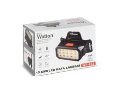 Watton WT-652 15 Ledli Sarı / Beyaz Şarjlı Kafa Lambası