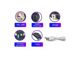 Watton WT-065 Şarjlı OSL LED Baret Lambası