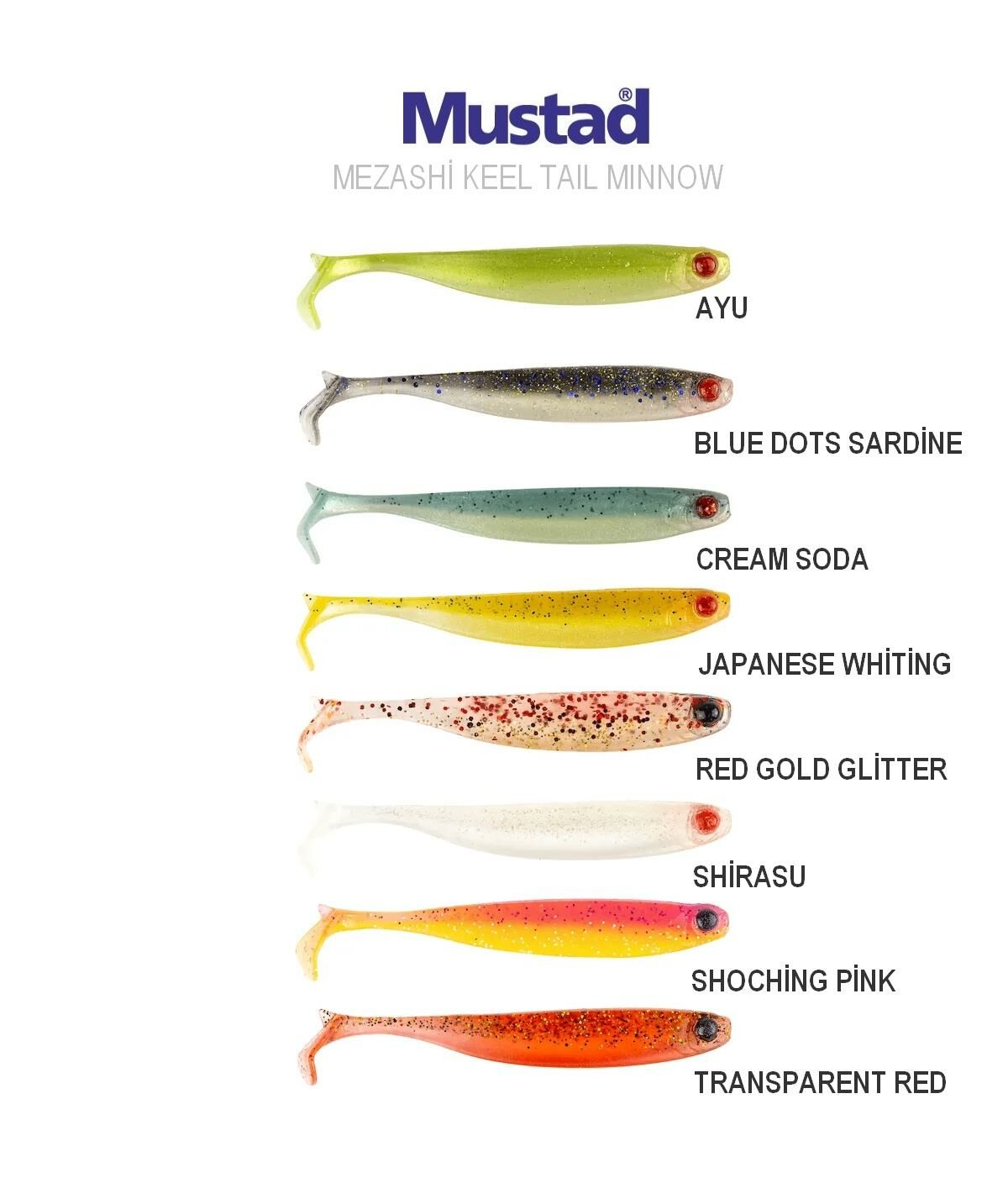 Mustad Mezashi Keel Tail Minnow 9cm Silikon Yem