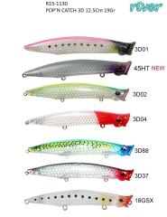 River Pop N Catch 3D 125 12.5cm 19gr Su Üstü Popper Yem
