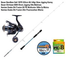 Bauer Bambam 60-140gr Shirbase 6000 Slow Jigging Olta Seti