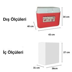 Freeze Peak Adventure 28 QT Buzluk 26 Litre - Kırmızı