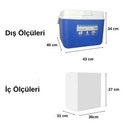Freeze Peak Adventure 28 QT Buzluk 26 Litre - Mavi