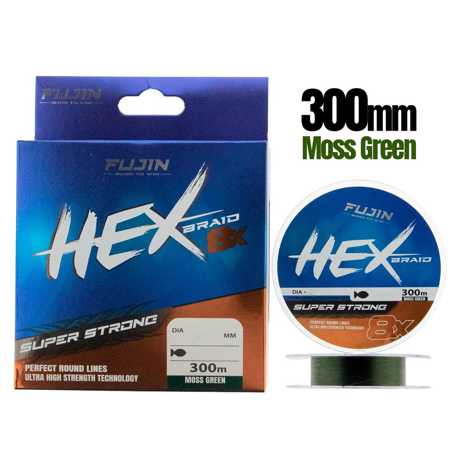 Fujin Hex Braid 8x 300mt Moss Green PE İp Misina 0.14mm