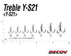 DECOY Y-S21 Treble Üçlü Maket Balık İğnesi