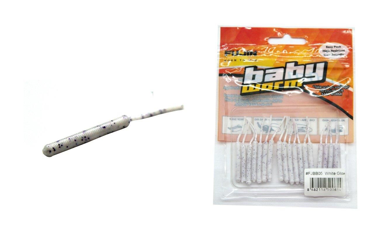 Fujin Baby Worm 5.2 cm Floating LRF Silikonu Pearl White