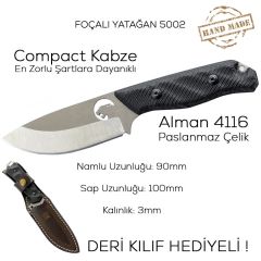 Foçalı 5002 Yatağan El Yapımı 19cm Kompakt Av Kamp Bıçağı