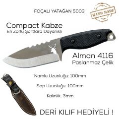Foçalı 5003 Yatağan El Yapımı 20cm Kompakt Av Kamp Bıçağı