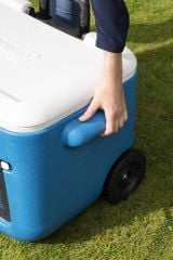 Coleman Poly-Lite Wheeled Mesh 50 QT Tekerlekli Soğutucu Buzluk 47.3 Lt-Mavi-Beyaz