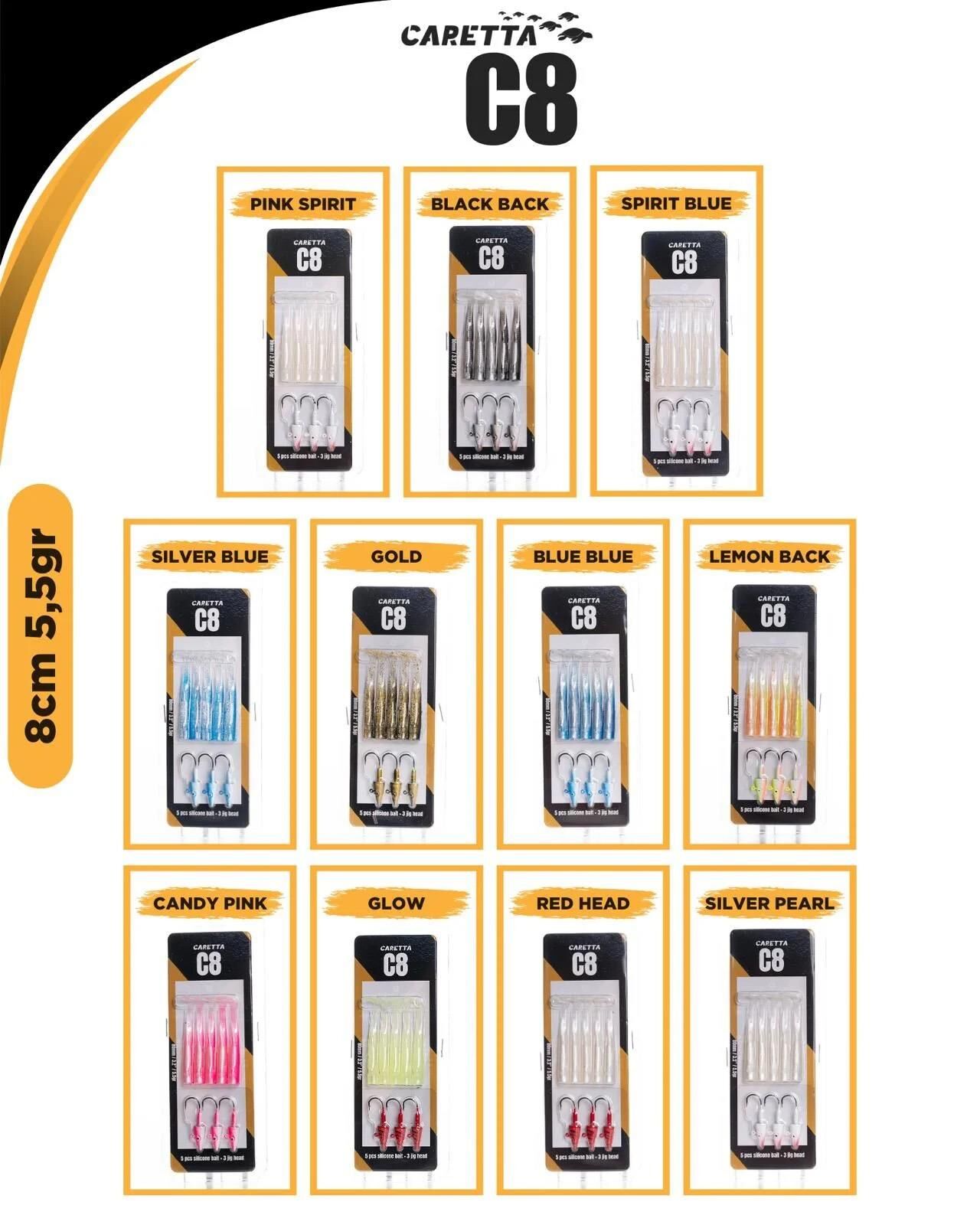 Caretta C8 8cm 5.5gr Lrf Silikon Yem