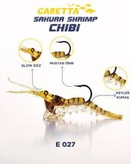 Caretta Sakura Shrimp Chibi 50mm 3,7gr Silikon Karides