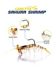 Caretta Sakura Shrimp 76mm 6,5gr Silikon Karides