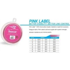 Seaguar Pink Label 23 Metre FluoroCarbon Misina
